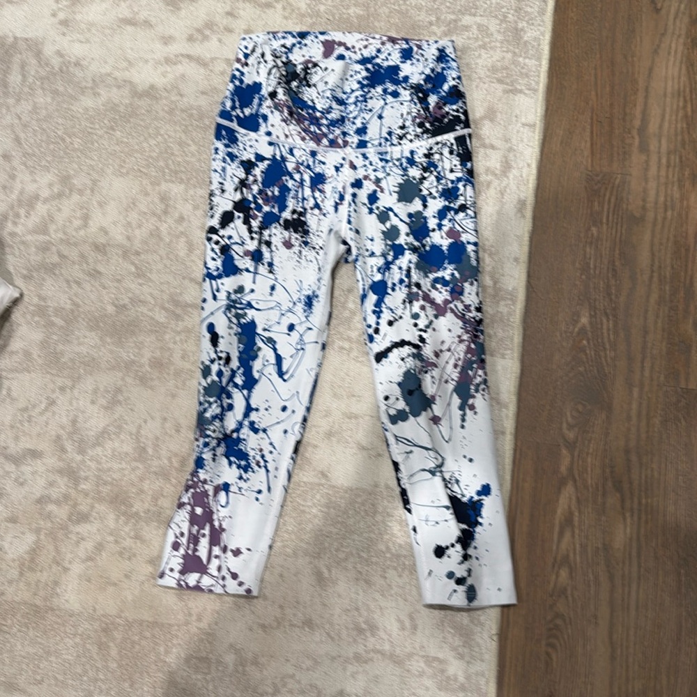 peloton x WITH (wear it with heart) splatter crop leggings